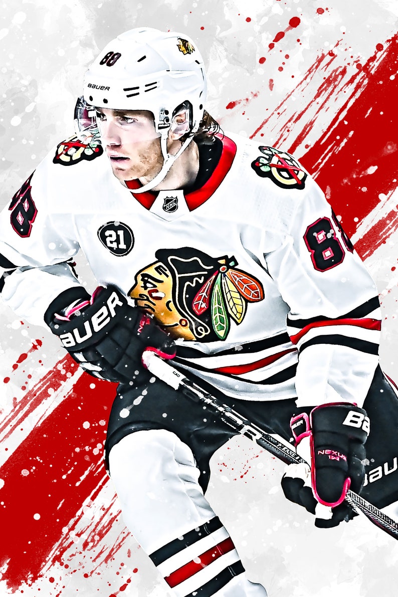 Patrick Kane Chicago Blackhawks Poster Print Sports Art | Etsy