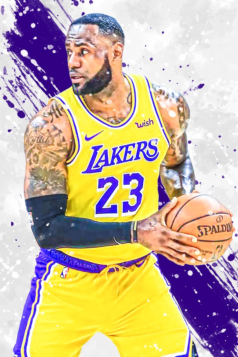  LeBron  James  Los Angeles Lakers  Poster Print Sports Art Etsy