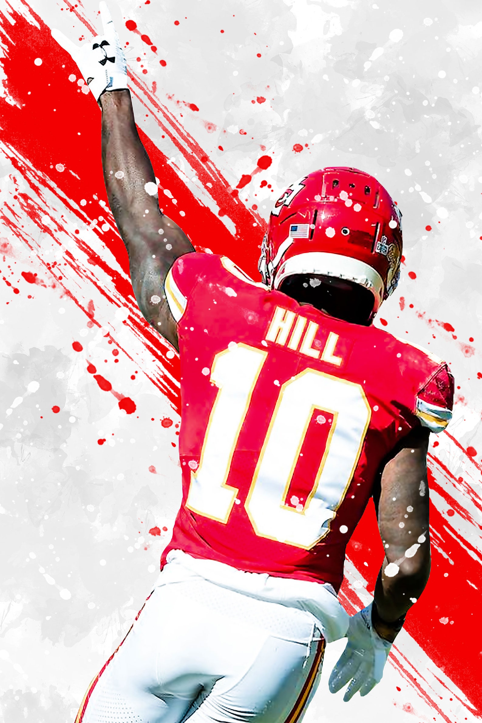 Tyreek Hill Kansas City Chiefs Poster Print Sports Art Etsy