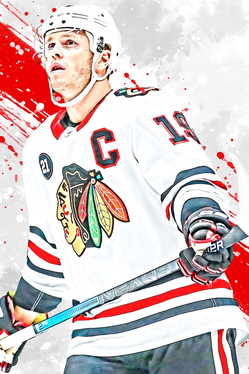 Jonathan Toews Chicago Blackhawks Poster Print Sports Art Etsy