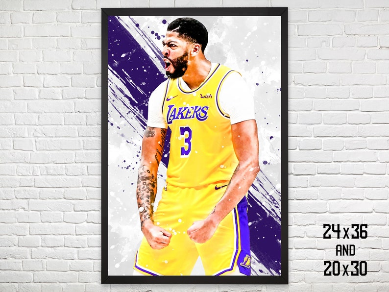 Anthony Davis Los Angeles Lakers Poster Print Sports Art ...