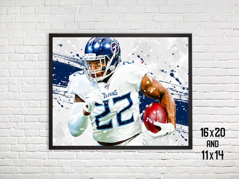 Derrick Henry Tennessee Titans Poster Print Sports Art | Etsy