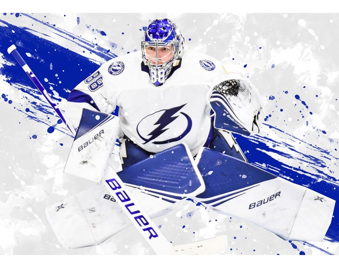 Andrei Vasilevskiy Tampa Bay Lightning Poster Print Sports Etsy