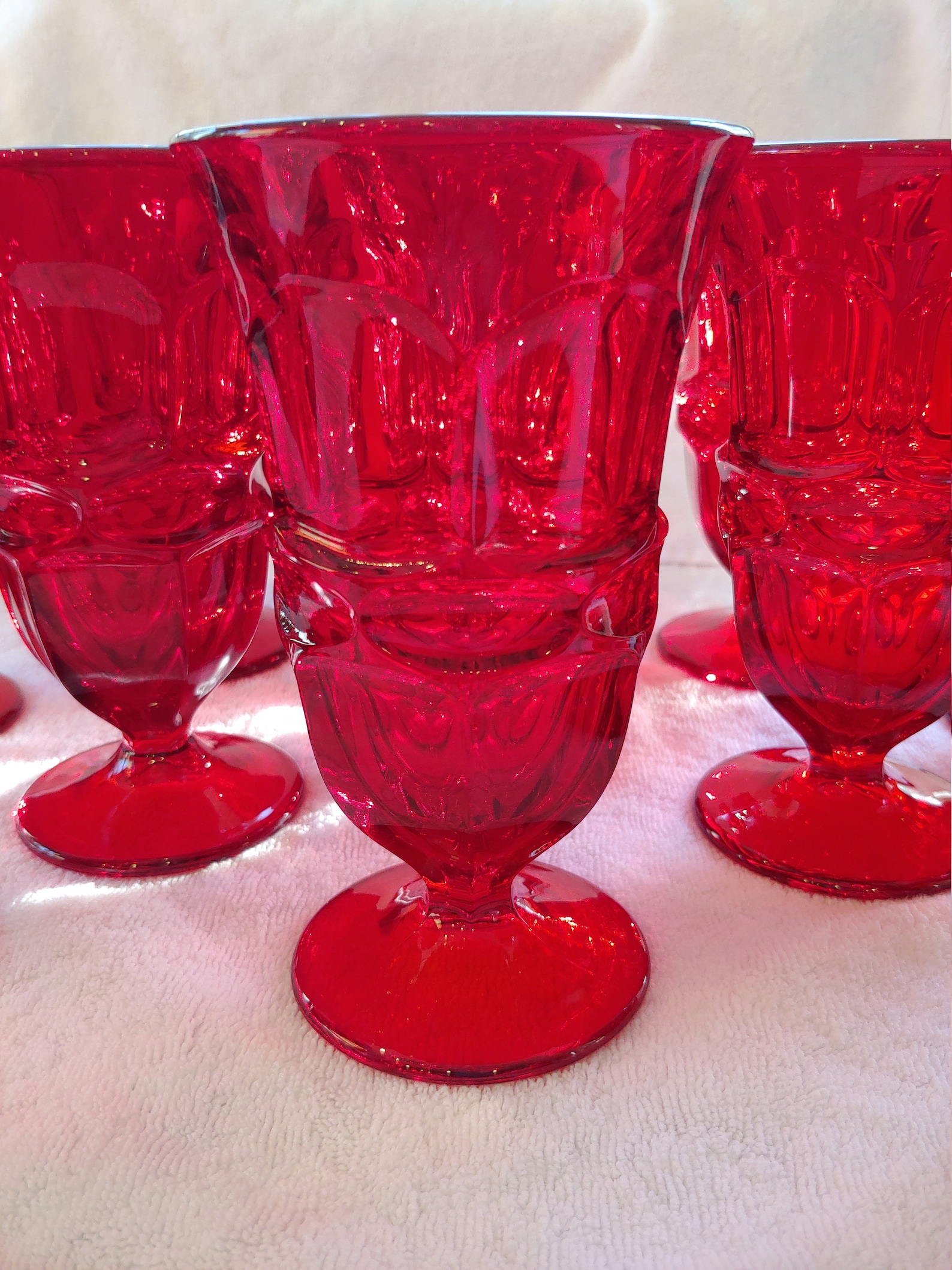 Ruby Red Fostoria Argus Iced Tea Glass Etsy