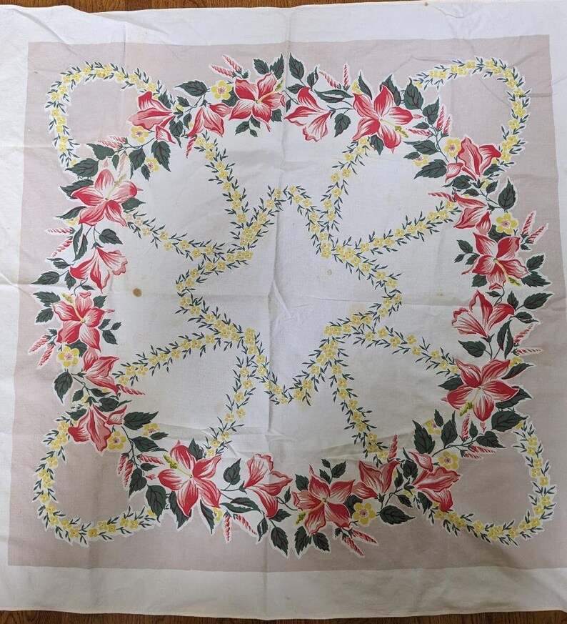 Vintage Tablecloths 1940's 50's Etsy