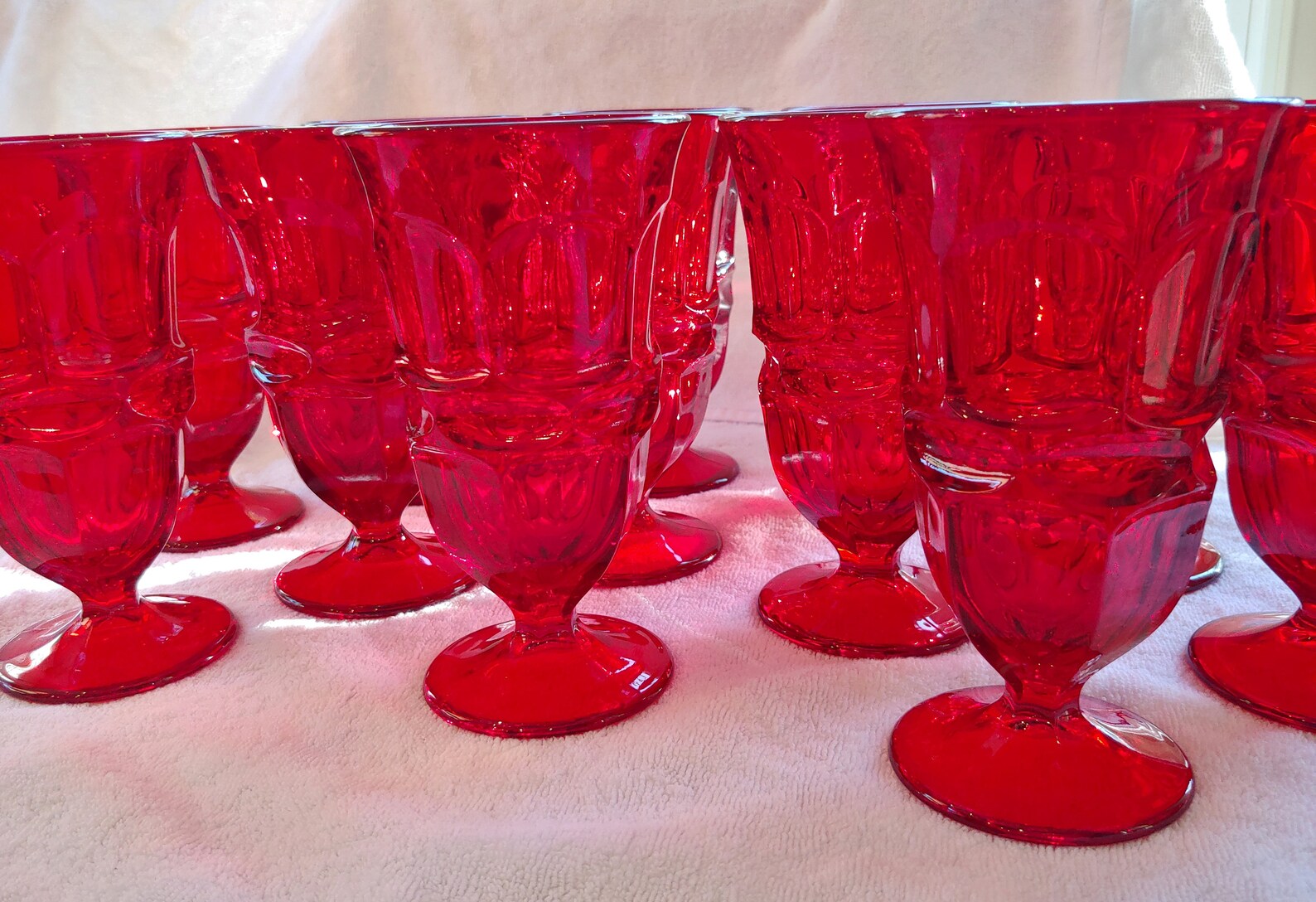 Ruby Red Fostoria Argus Iced Tea Glass Etsy