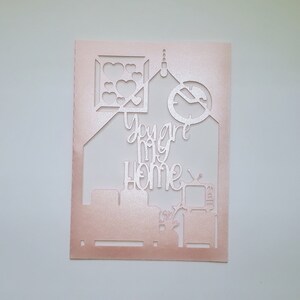 Plantilla 7x5" Corte Laser You Are My Home Svg Regalo Feliz Aniversario Svg Plantilla para Cricut Tarjeta Romántica Descarga Instantanea