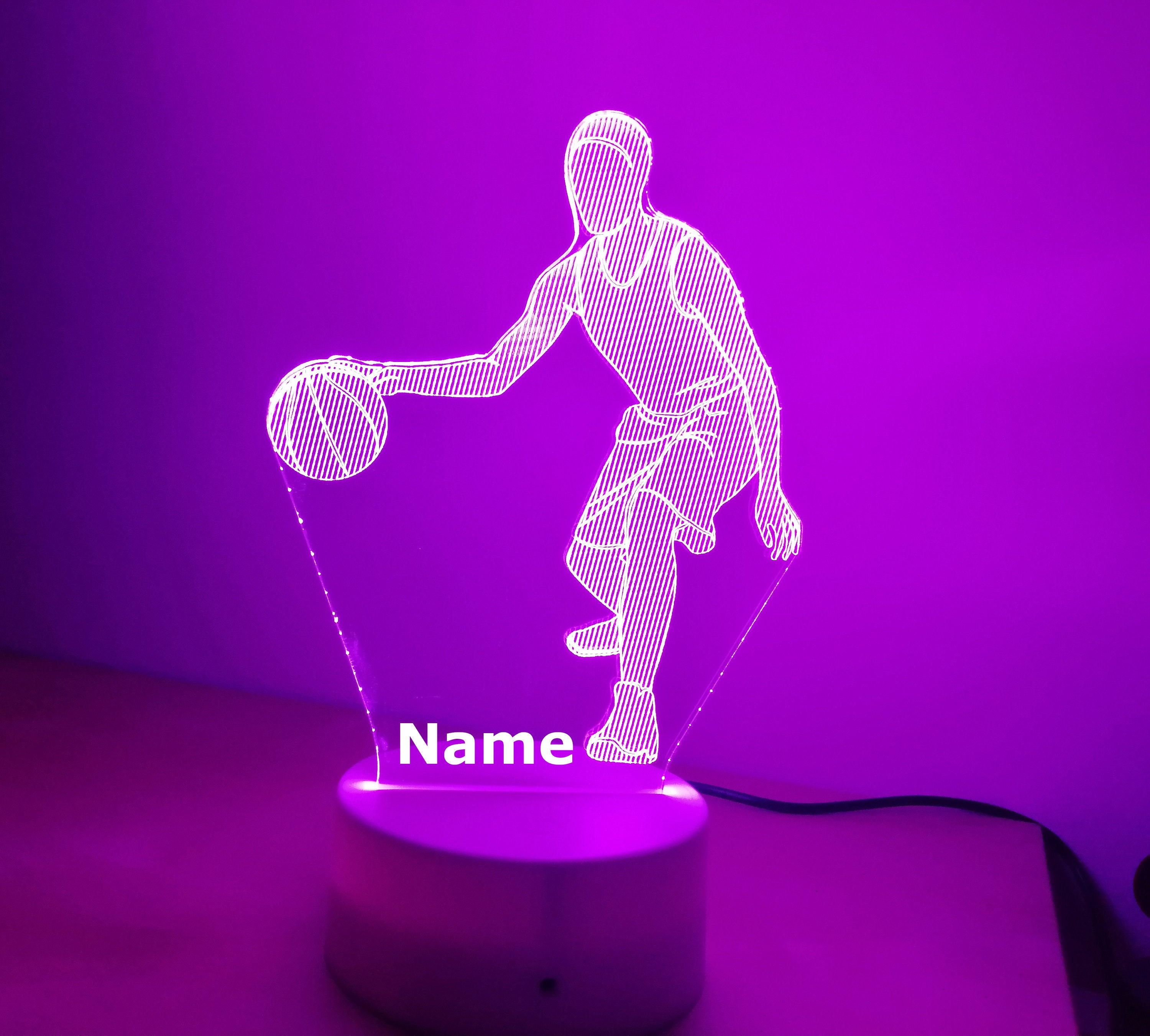 Personalised Basketball Night Light Children's Light Etsy