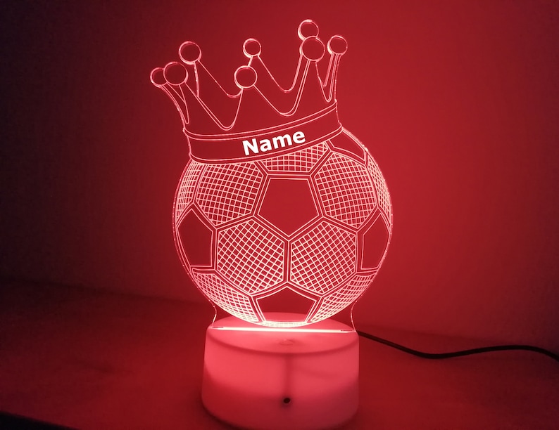 Personalised Football Night Light Children's Light Etsy UK
