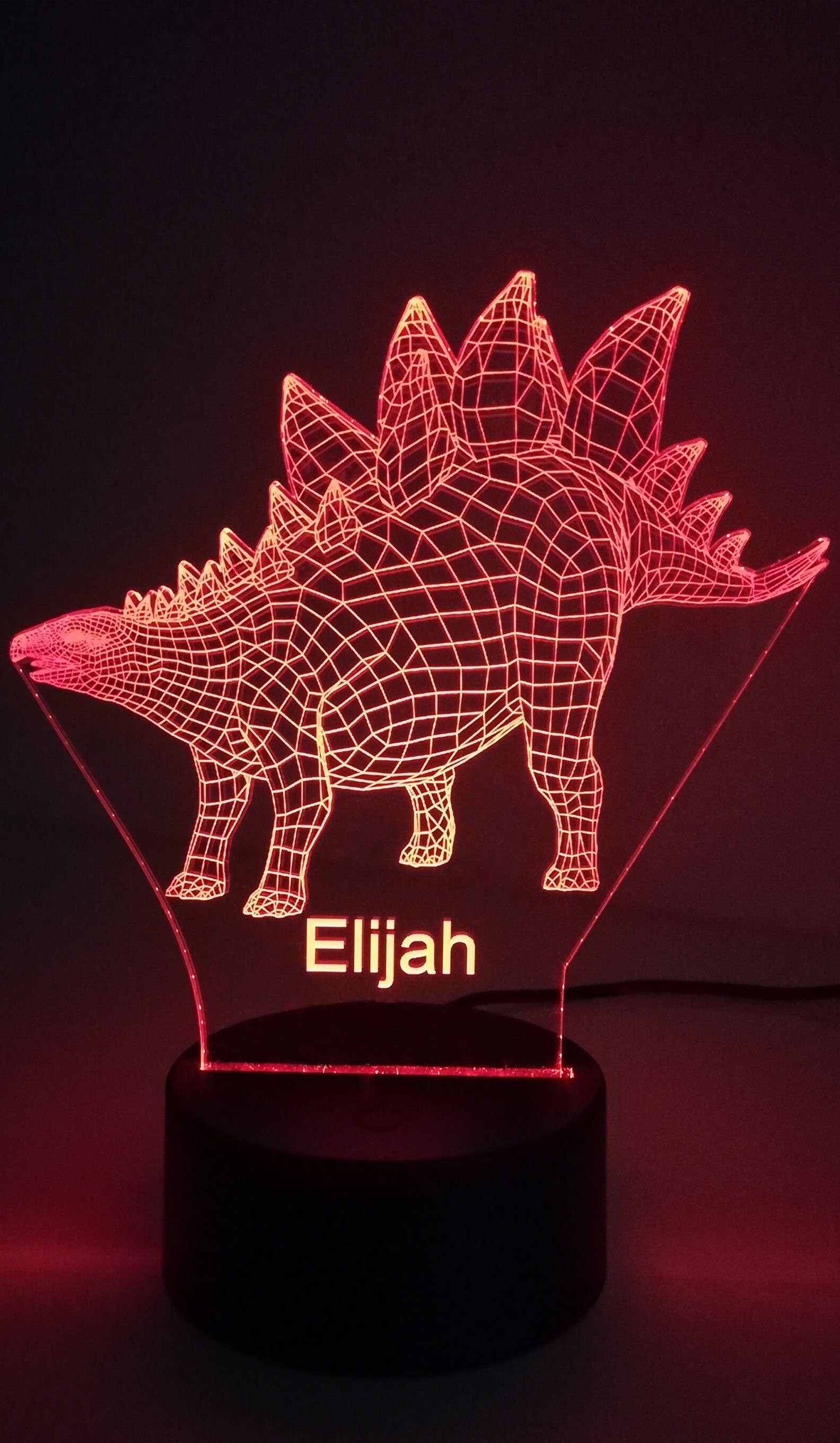 Personalised Dinosaur Night Light Children's Light Etsy