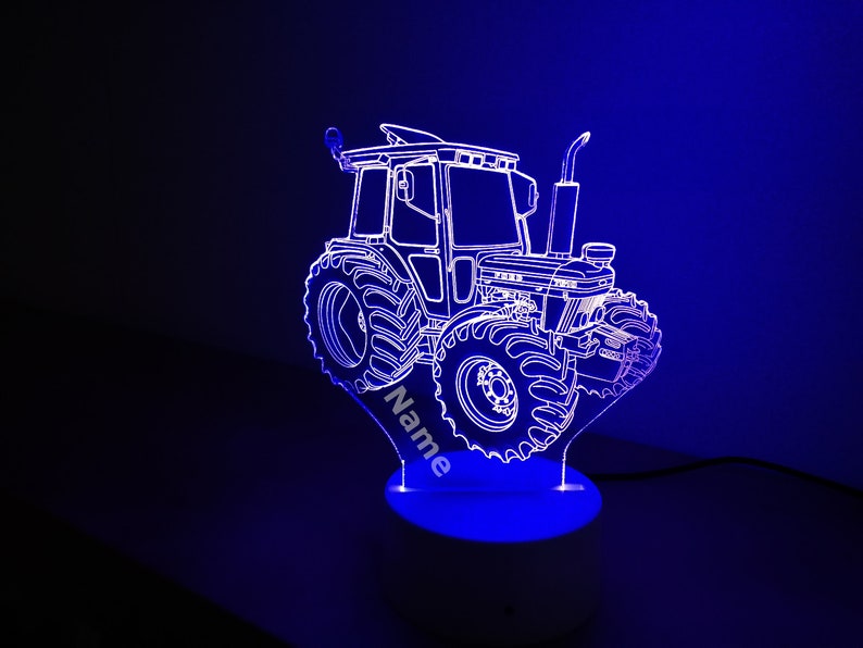Personalised Tractor Night Light Children's Light Kids Etsy UK