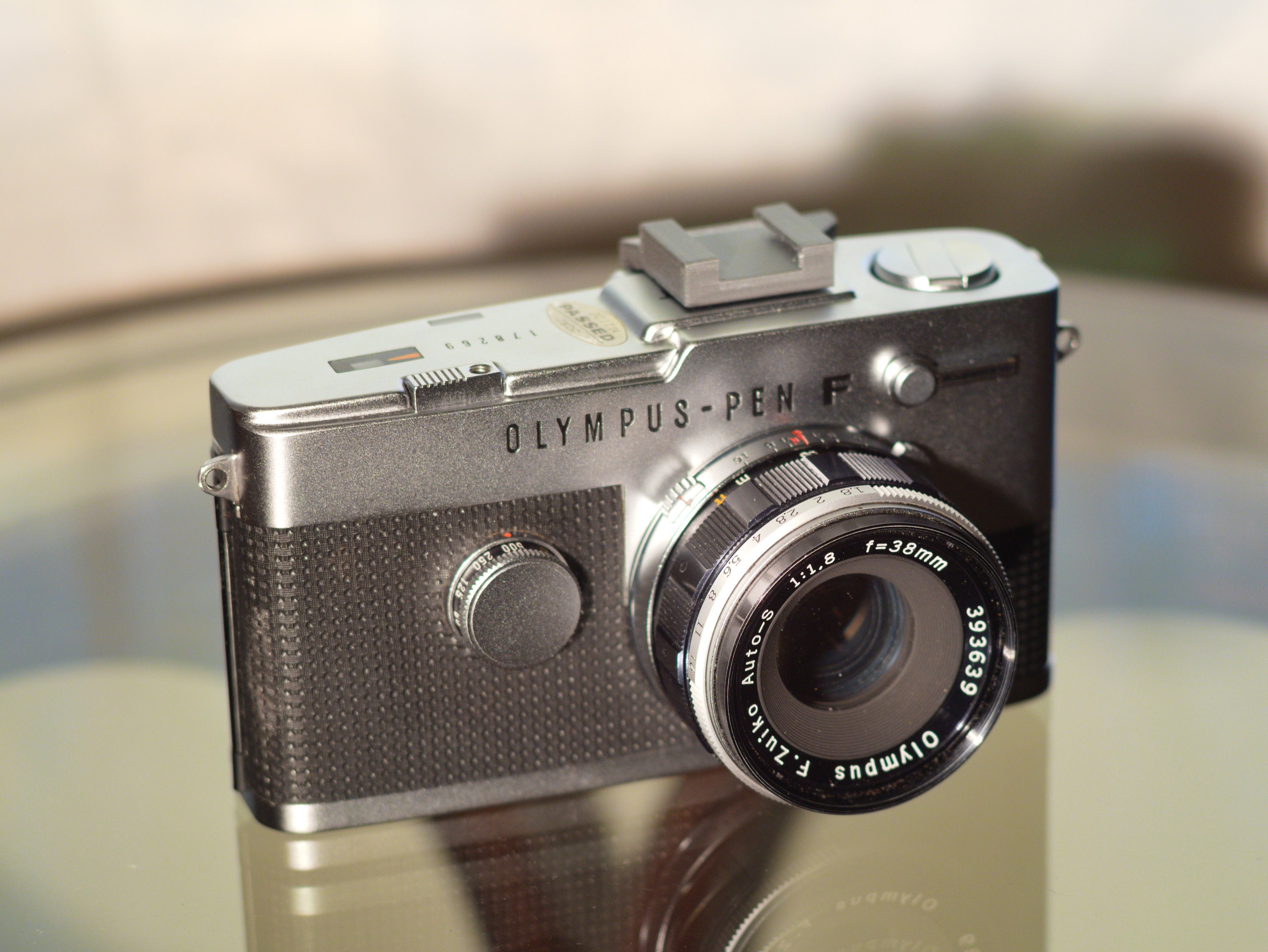【美品】OLYMPUS-PEN F PEN-FT Olympus PEN-FT 35mm Half-Frame Camera w/ 38mm f1.8 Lens -New