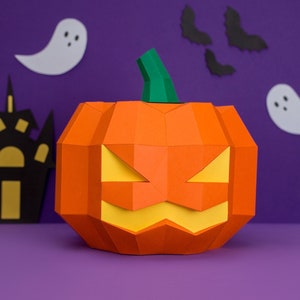 Papercraft Pumpkin, pumpkin box, Helloween Decor, Helloween, papercraft templates, party decor, fall, digital template
