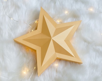 Ster sjabloon, ster papiercraft, papercraft Kerstmis, kerstster, doe-het-zelf ster, vijfpuntige ster, papercraft, papieren decoratie, papieren ster