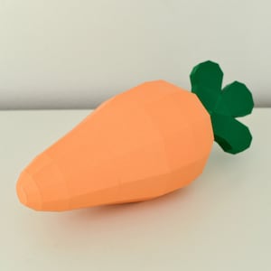 Carrot, Bunny, Low Poly carrot, easter papercraft, Papercraft 3D, DIY gift, easter, easter decorations, easter carrot