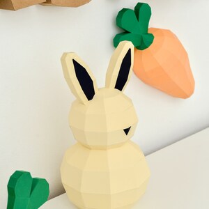 Rabbit Gift Box, Bunny, Low Poly Banny, Bunny Gift Box, Papercraft 3D, gift bunny, easter, easter gift box, easter decorations image 7