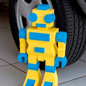 Vintage Robot Papercraft Template, DIY Papercraft, Low Poly, DIY Robot ...