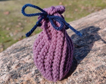 Sparkle Berries by KnittedNature Hand Knitted Coin Purse with Twist Clasp