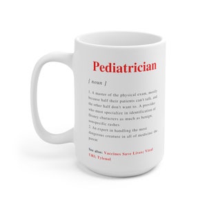 Pediatrics Definition Mug, Pediatrician Mug, Gifts for Doctors, Medical Student, Water, Physician gift, Peds Doc