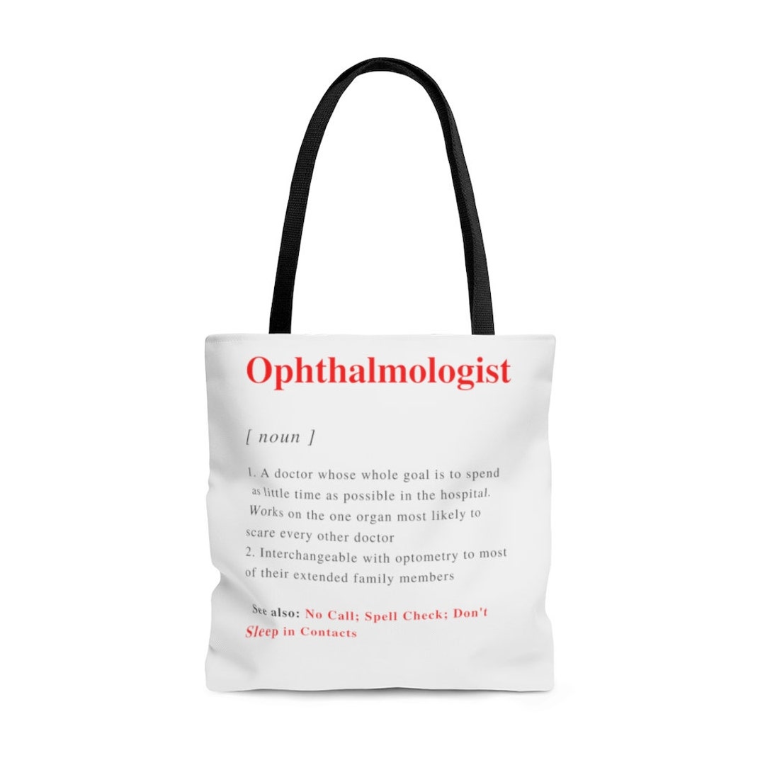 Ophthalmologist Definition Tote Bag, Ophthalmology Bag, Gifts for