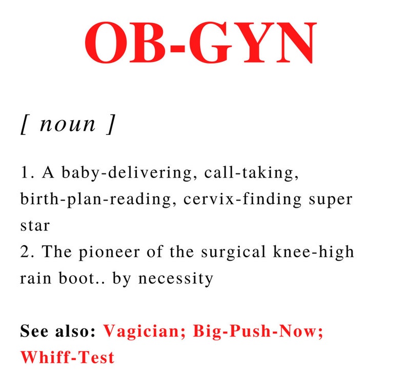 OBGYN Definition Sticker, Obstetrics and Gynecology Laptop, Gifts for ...
