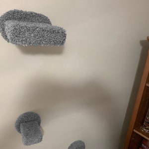Steps (Extra-Wide) - Two Cat Steps Grey Wall Mounted Furniture Tree