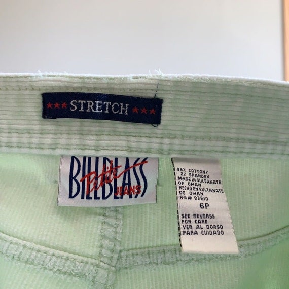 Vintage 90s Bill Blass light green high waisted c… - image 4