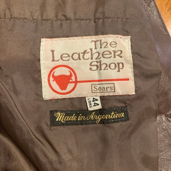 Sears The Leather Shop vintage 80s men's leather jack… - Gem