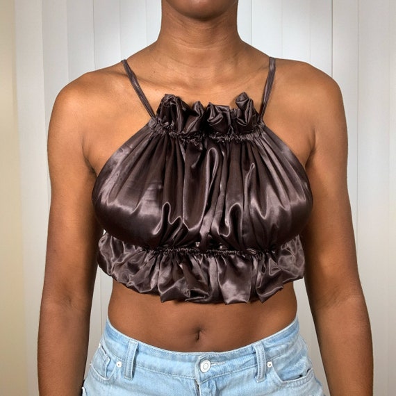 satin backless top
