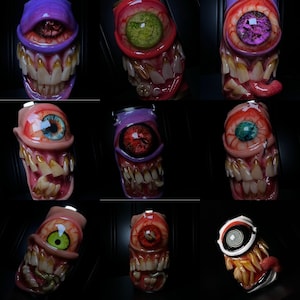 Custom Horror Creepy Lighter Sleeve Cover OOAK Hand Made Glow in the Dark Fits Full Size Bic Made to Order Artist Choice Gift