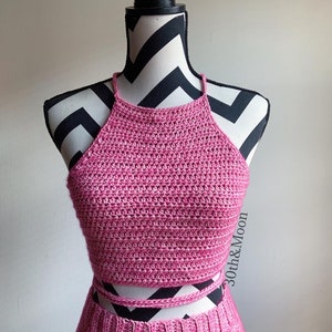 DREA halter top/ Handmade/ Crop top
