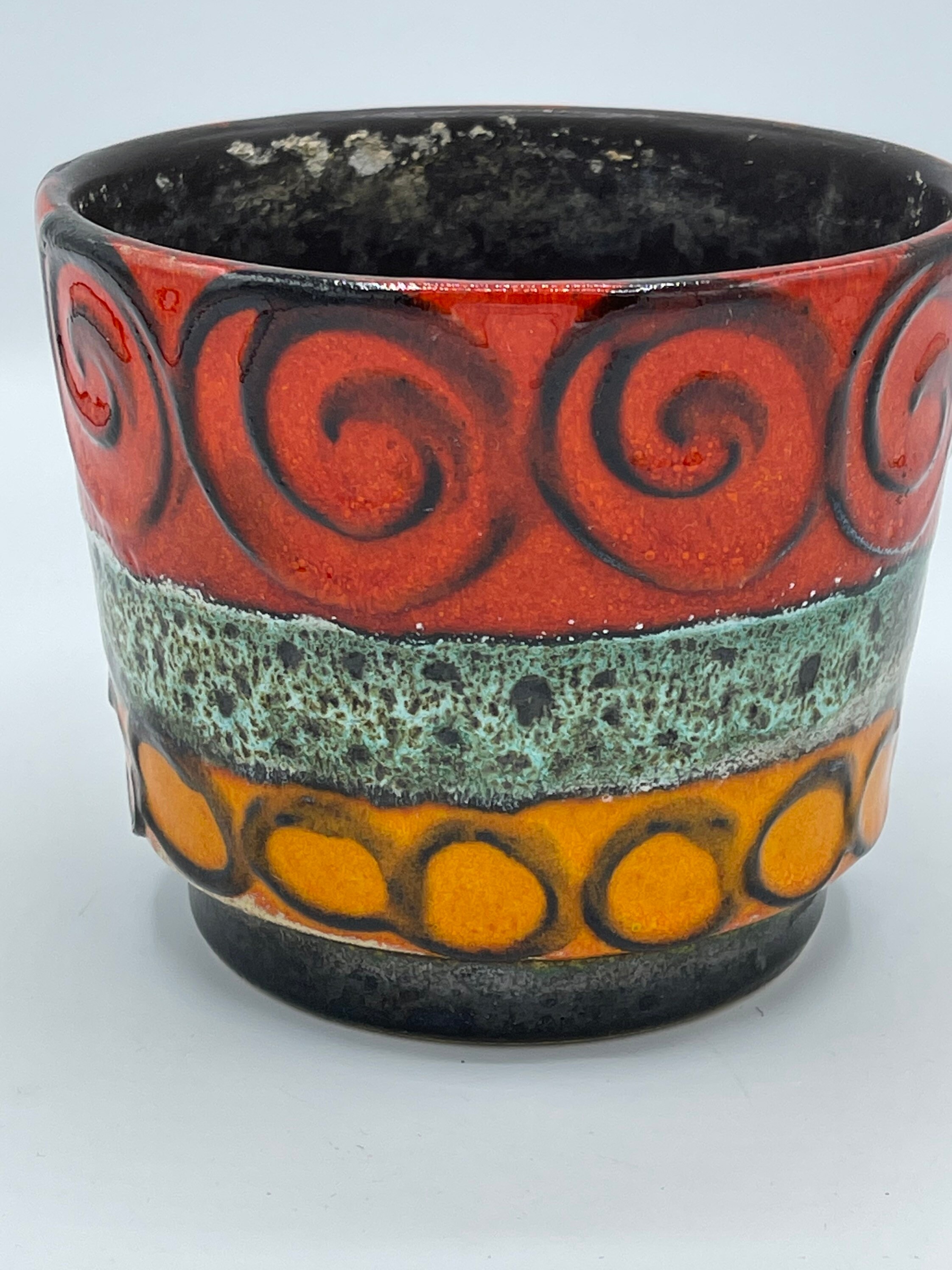 Vintage West Germany Vase MCM Pottery Decor Vintage German Etsy