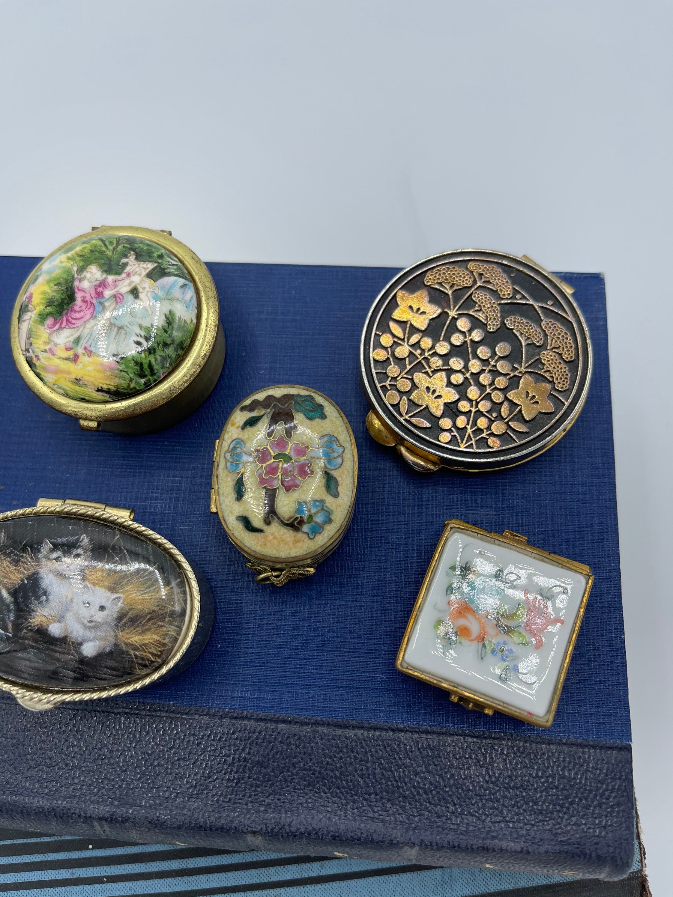 Vintage Pill Boxes Limoges Pill Box Vintage Japanese Pill Etsy