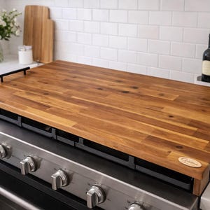 Stove Top Cover / Noodle Board with Handles 650mm x 500mm x 30mm Risers Free Engraving
