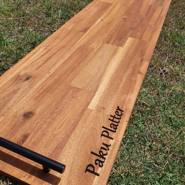 Grazing Board / Charcuterie Board /Cheese Platter / Picnic Serving Table with Handles 1200mm x 300mm, Free Personalisation