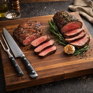 Personalised Butcher Block, Handmade Wood Cutting Board 500mm x 500mm