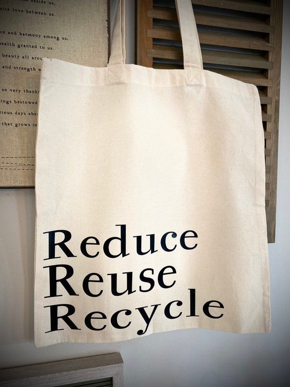 Reduce Reuse Recycle Bag Reusable Bag Canvas Tote Bag -  Hong Kong