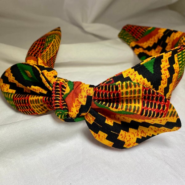 Kente Headband, Ankara Headband, Colorful Headband, Kente  Knotband, African Headband, One Size Headband, Vibrant Headband, Vibrant Headband