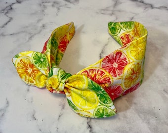 Mixed Citrus Headband , Lemon Lime Knotband, Citrus Headband, Lemonade Headband, Summer Fruit Headband, Knottyband, Summer Headband
