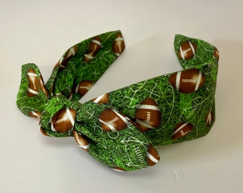 Football Headband, Knotted Bow, Sports Fan Headband