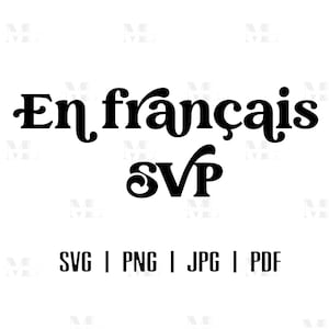 フランス語 SVP SVG カット ファイル、教師用シャツ、フランス語の印刷可能なデジタル ダウンロード、クリカット、シルエット、印刷可能なアート、フランス語の授業、フランス語