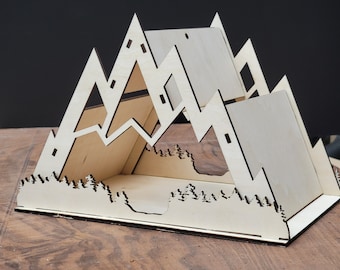 Mountain View Bird Feeder - DXF Files ONLY for laser cutting