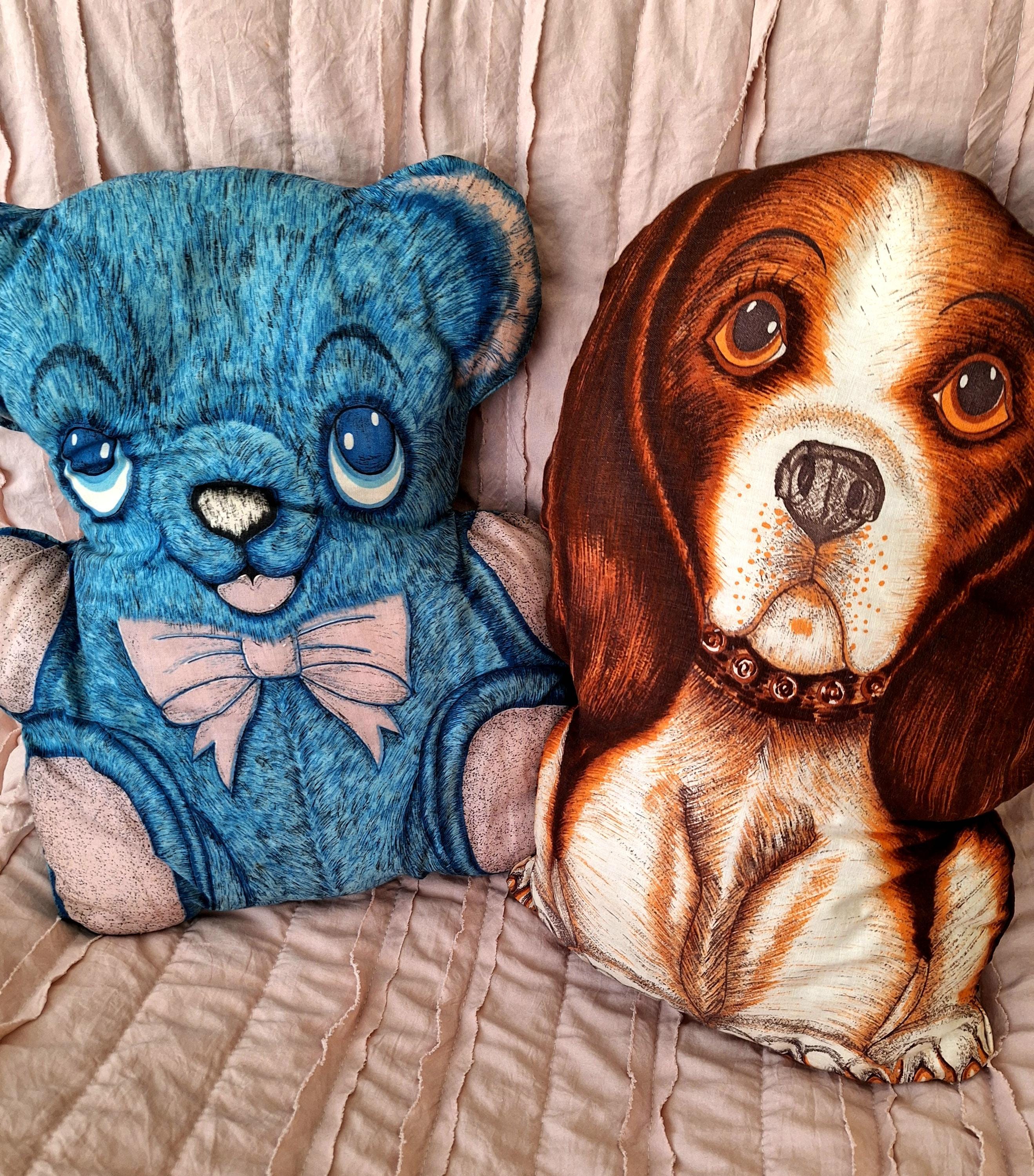 Vintage Blue Stuffed Dog - Etsy