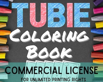 Tubie Coloring Book Commerical License G-Tube Coloring Pages NG Tube Color Pages Mic-Key Button INSTANT DOWNLOAD Unlimited Printing Rights