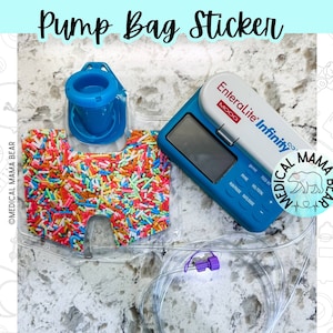 Birthday Sprinkles Feeding Pump Bag Sticker Infinity Pump Bag 500mL or 1200mL Compatible GTube Accessory  Birthday NG Tube Feeding Tube