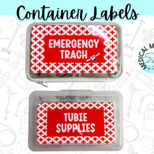 G-Tube Supplies Label for Case Feeding Tube Emergency Kit Sticker Hard Zipper Case Decal Pencil Box Sticker NG Tube GJ Tube Trach Supplies