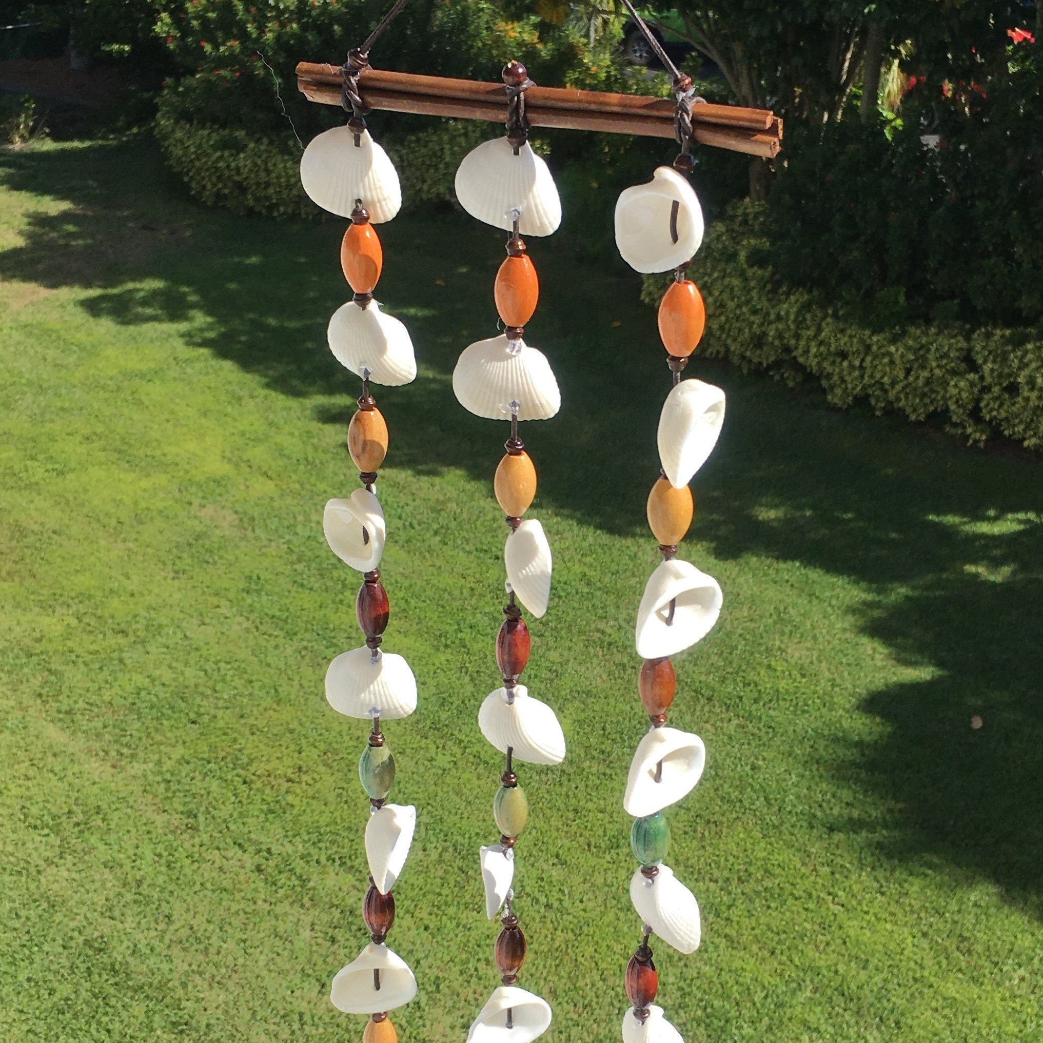 Wind Chimes Florida Seashells Garden Accent Piece Suncatcher Nautical