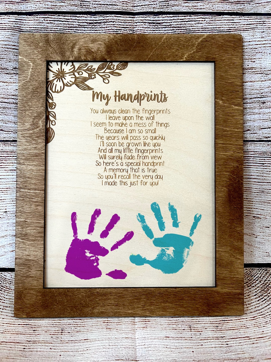 Handprint Sign for Mom, Dad or Grandparents - Etsy