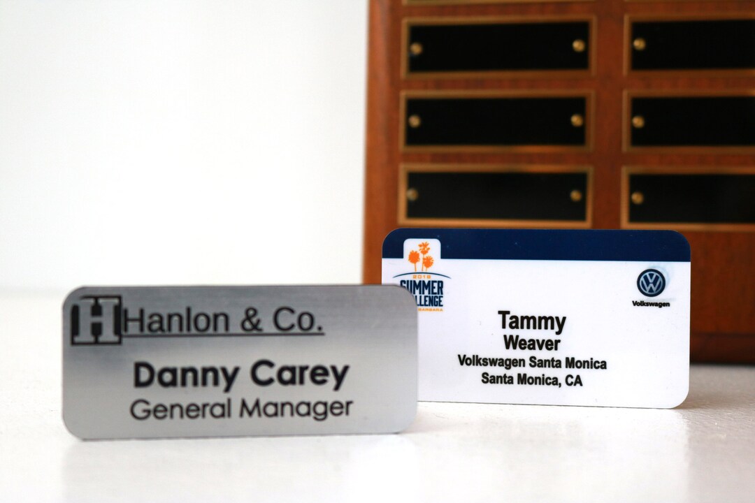 Custom Name Badges Logo Name Tags Etsy