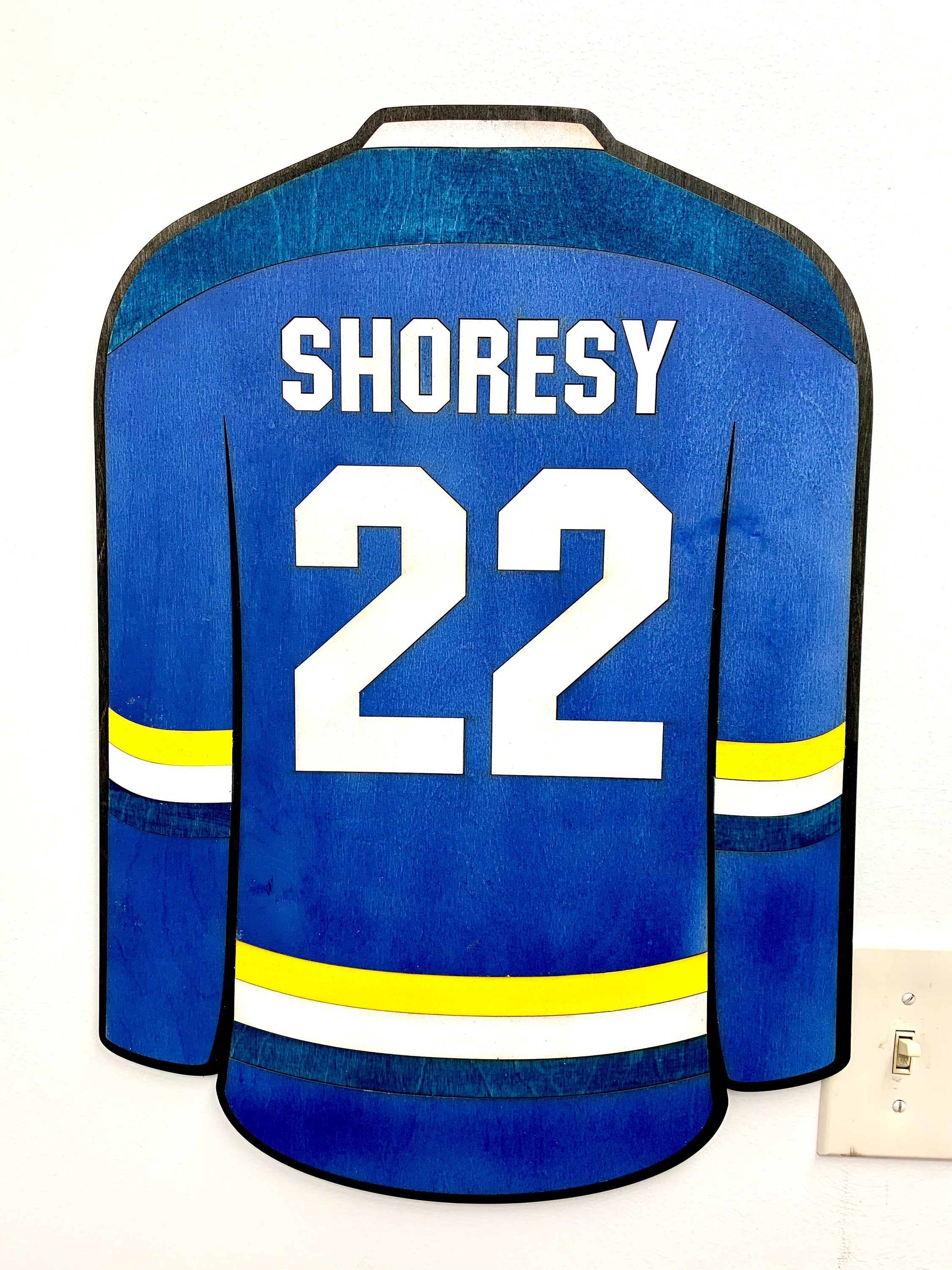 St Louis Hockey Blues Custom Crystal Bling Jersey (This Jersey Is A Display, Jersey Not Included) *Read Description*